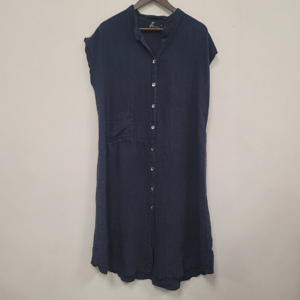 Navy Blue Midi Dress Size Large